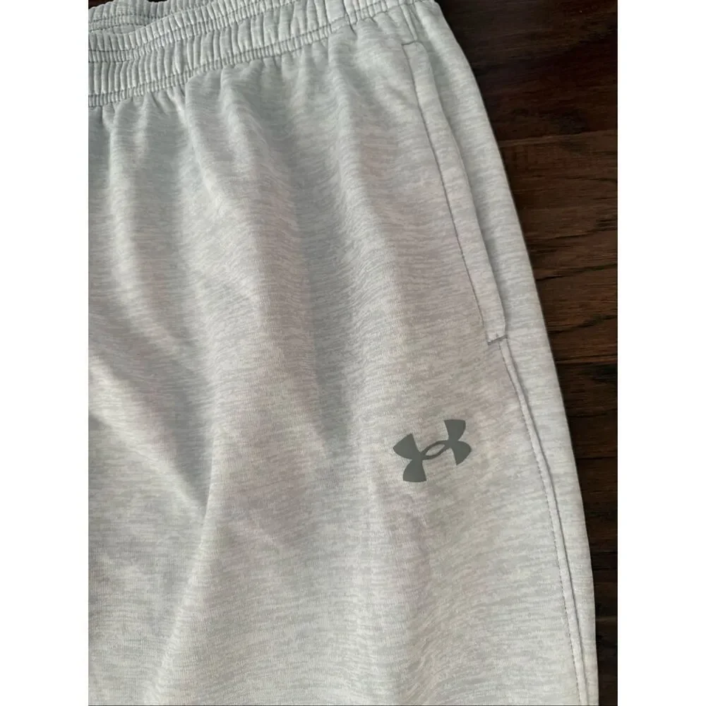 NEW Under Armour White Gray Zip Ankle Joggers XXL